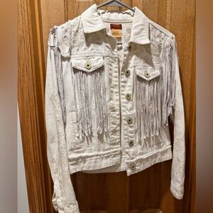 Women’s S white denim jacket